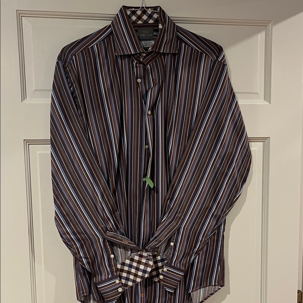 Men's Thomas Dean Striped Button-Down Shirt